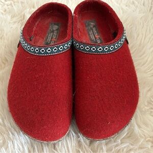 Womens HALFINGER Grizzly Classic Wool Slip on Clog Slippers 39 US 8